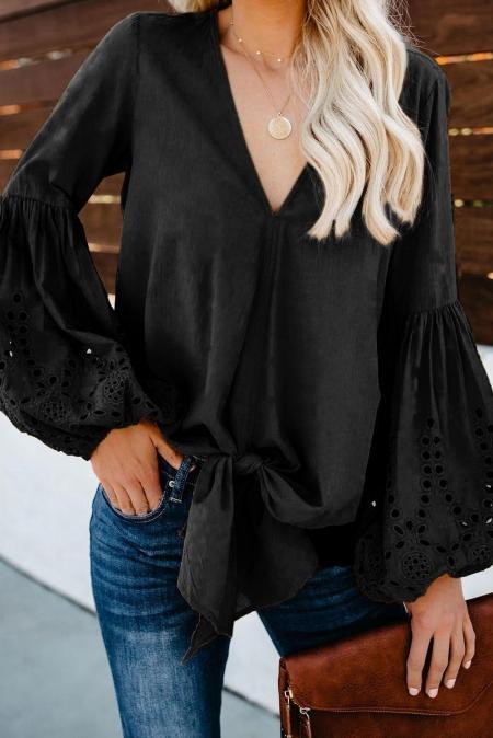 Rhapsody Tie Detail Top