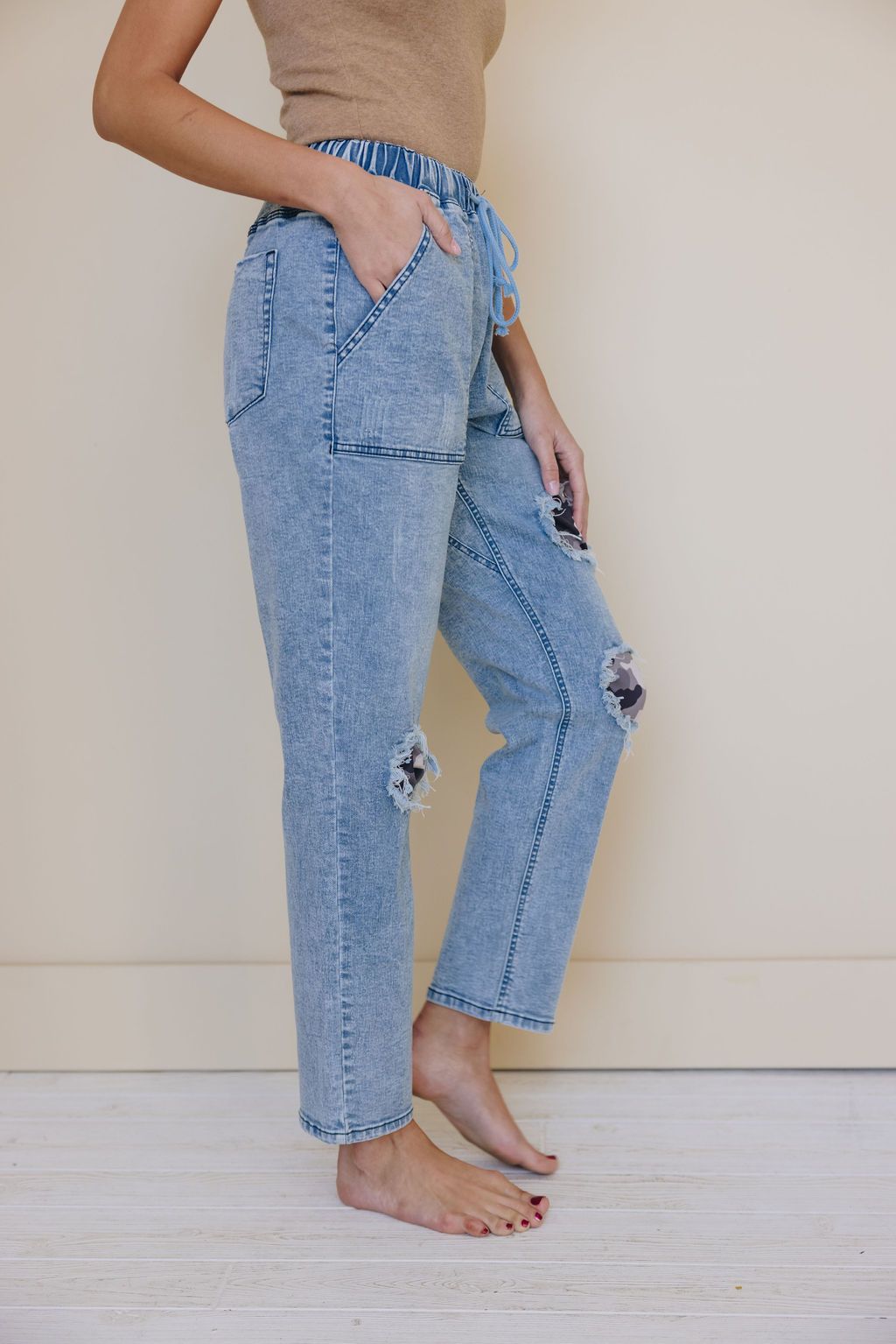 East Coast Patched Jeans