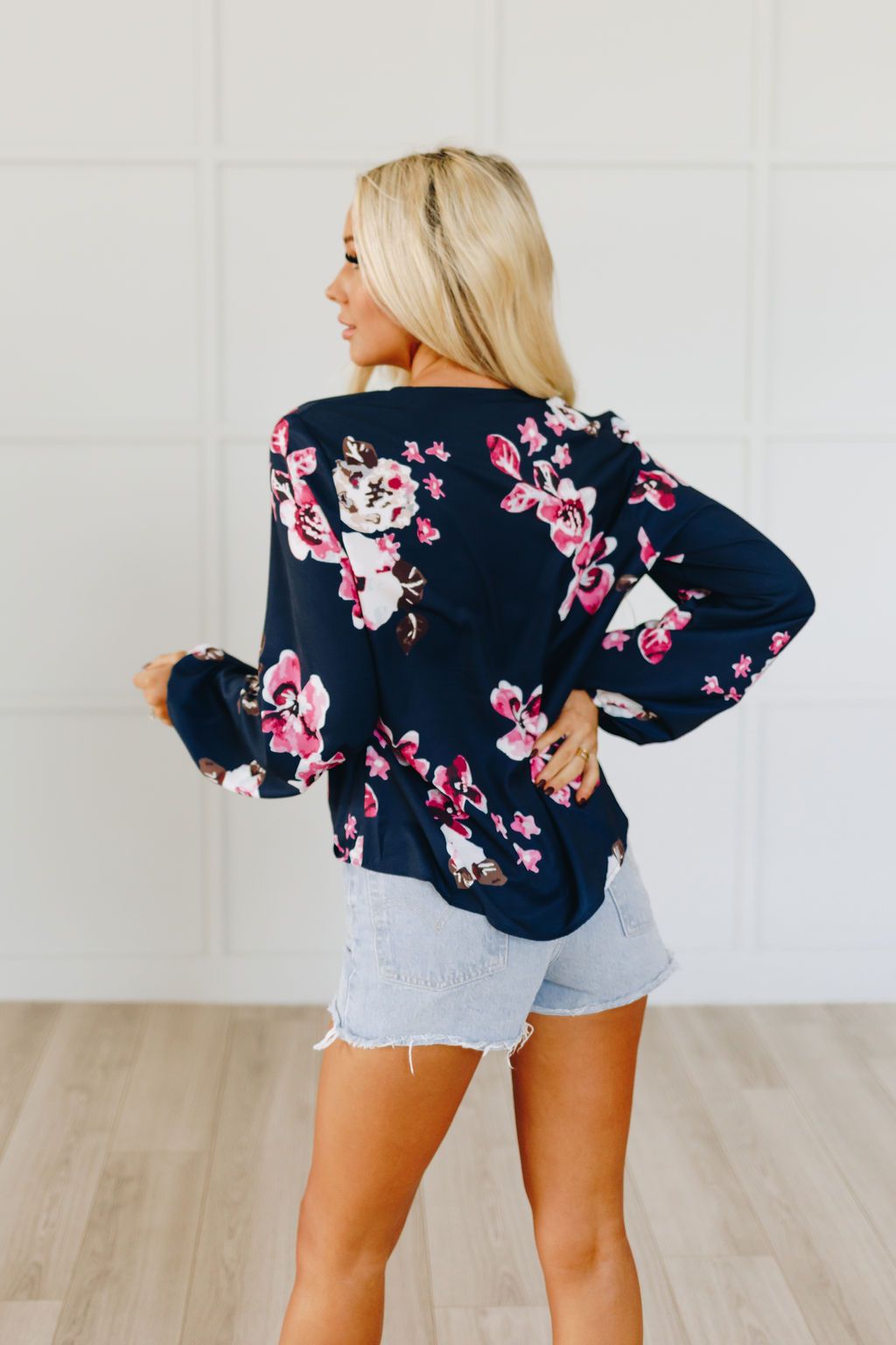 Dancing Flowers Tie Detail Top