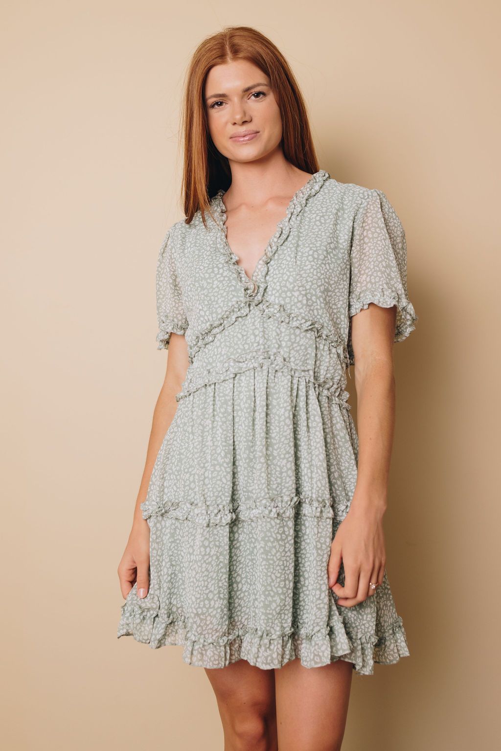 Before I Go Floral Ruffle Backless Mini Dress