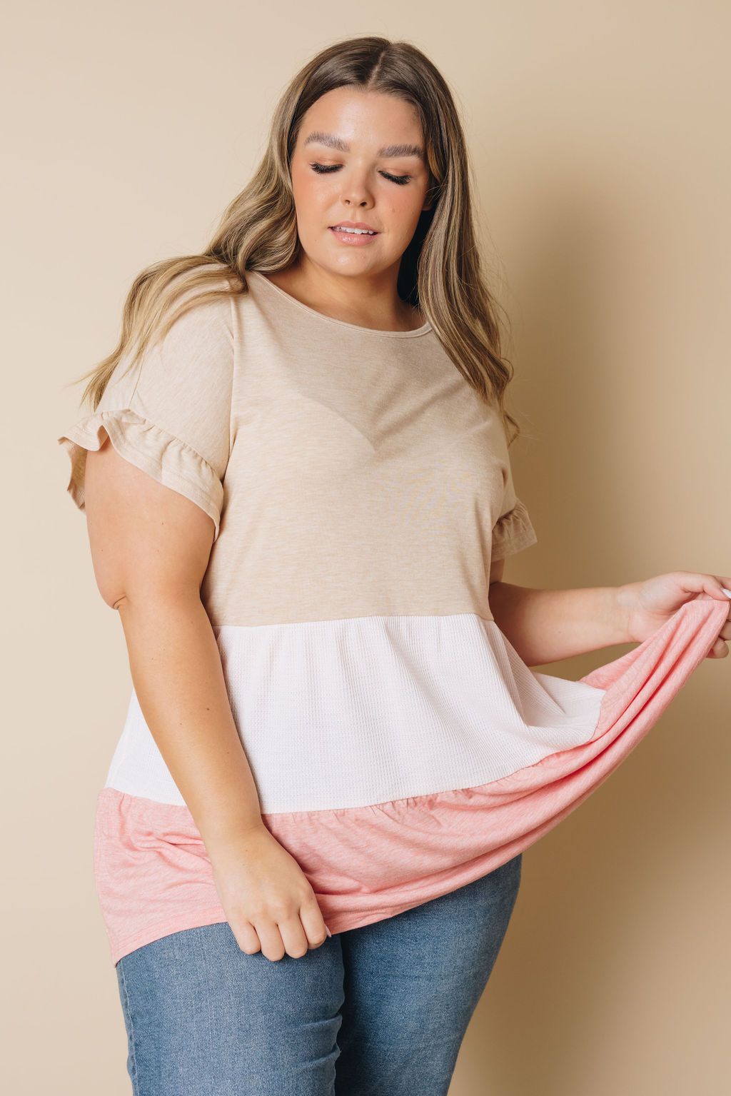 Plus Size - Teresa Ruffled Babydoll Top