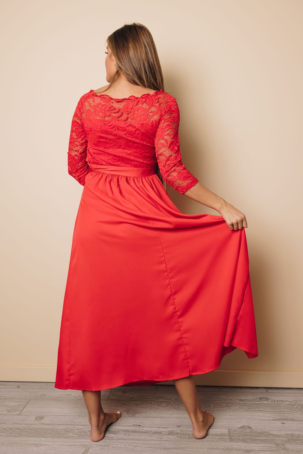 Della Off Shoulder Lace Dress