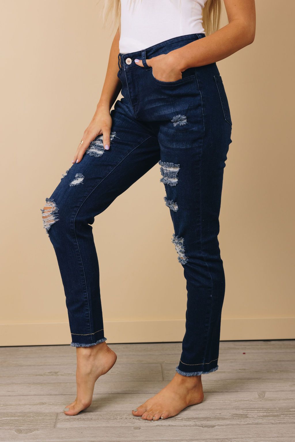 Jazzy Ripped Denim Jeans