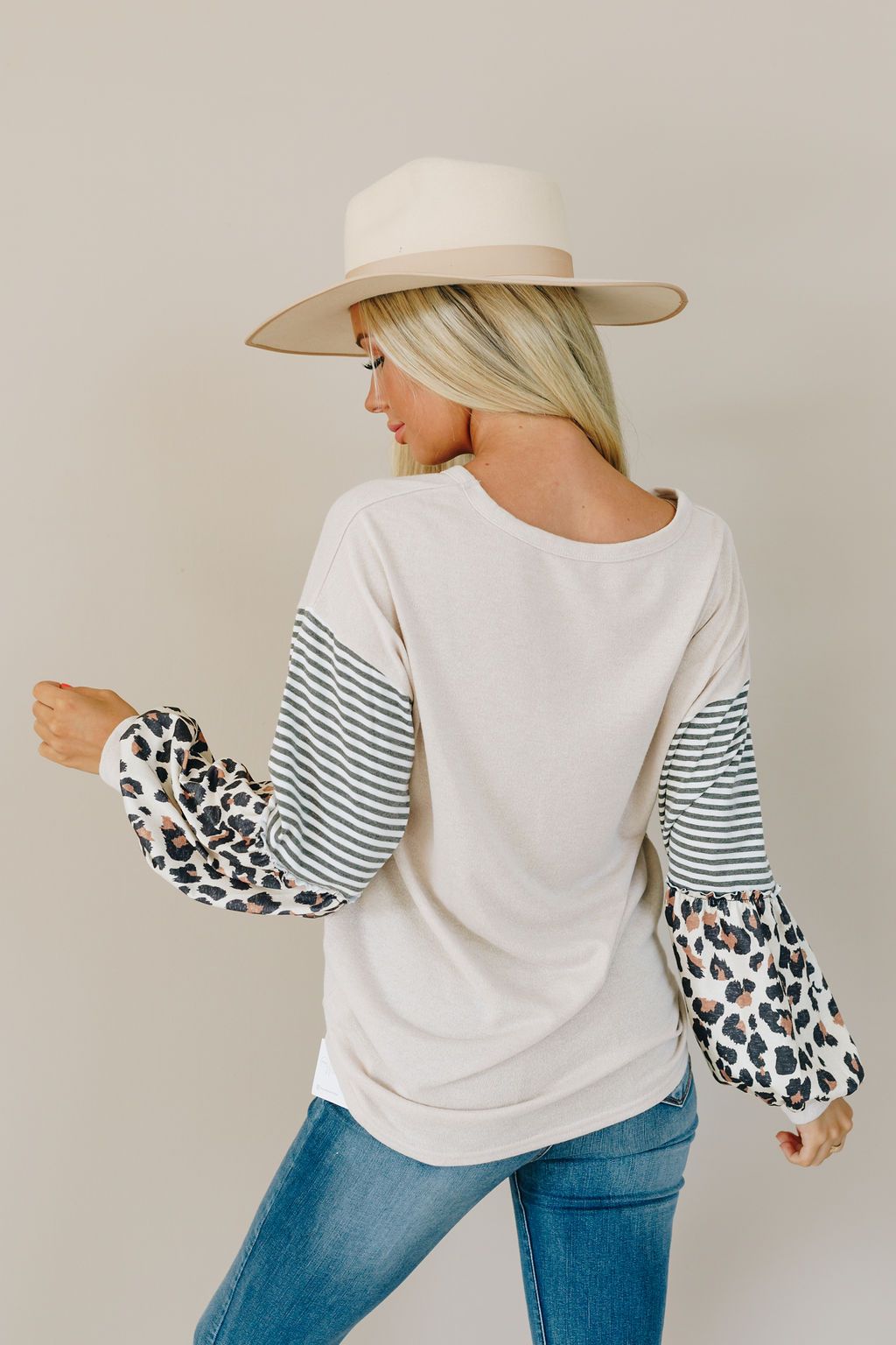 Rock Hard Leopard Stripe Top