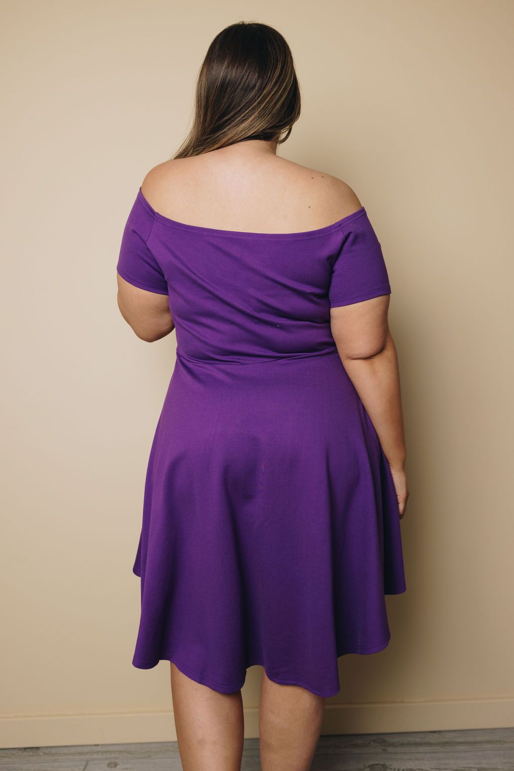 Plus Size - Amanda Off The Shoulder Mini Dress