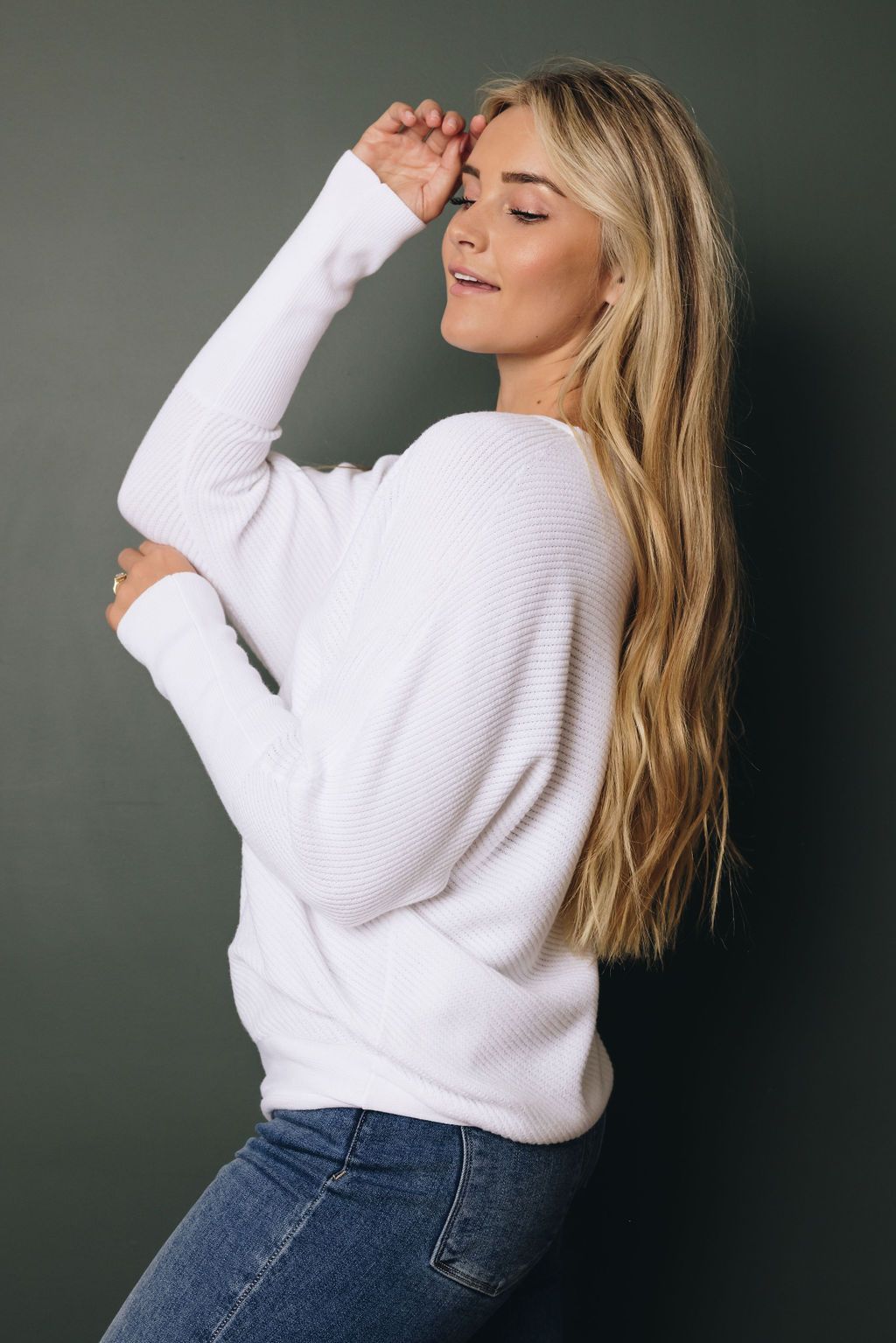 Brandy Slouched Shoulder Sweater