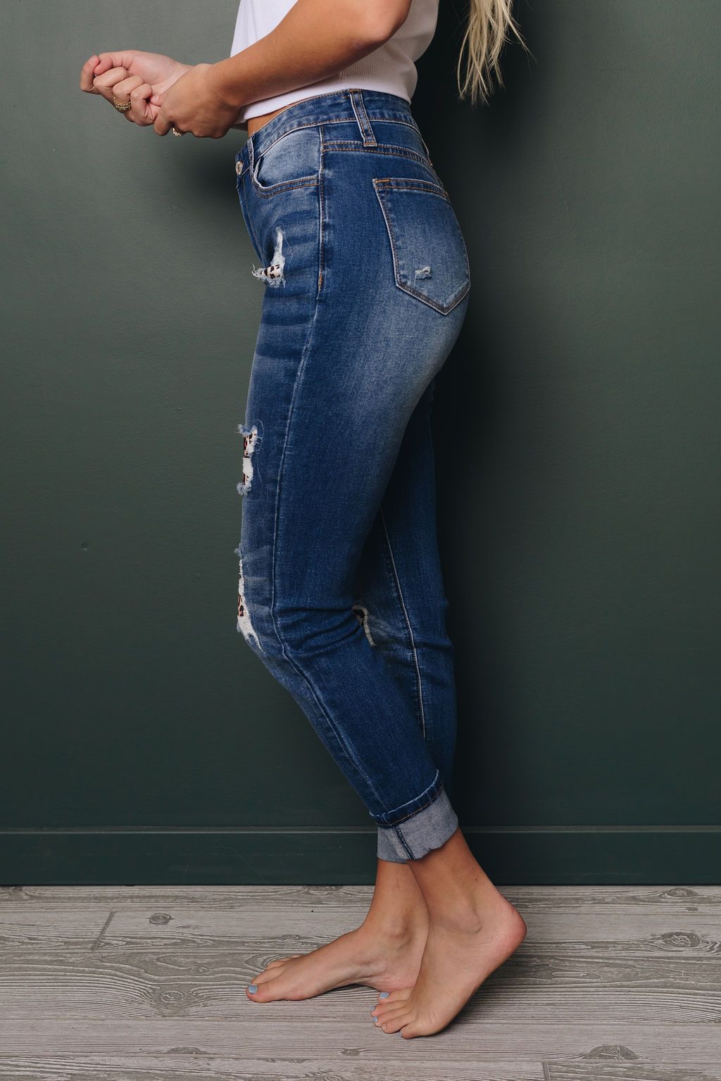 Bold New Me Patched Jeans