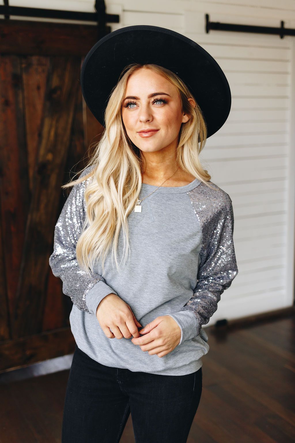 All That Glitters Sequin Knit Top