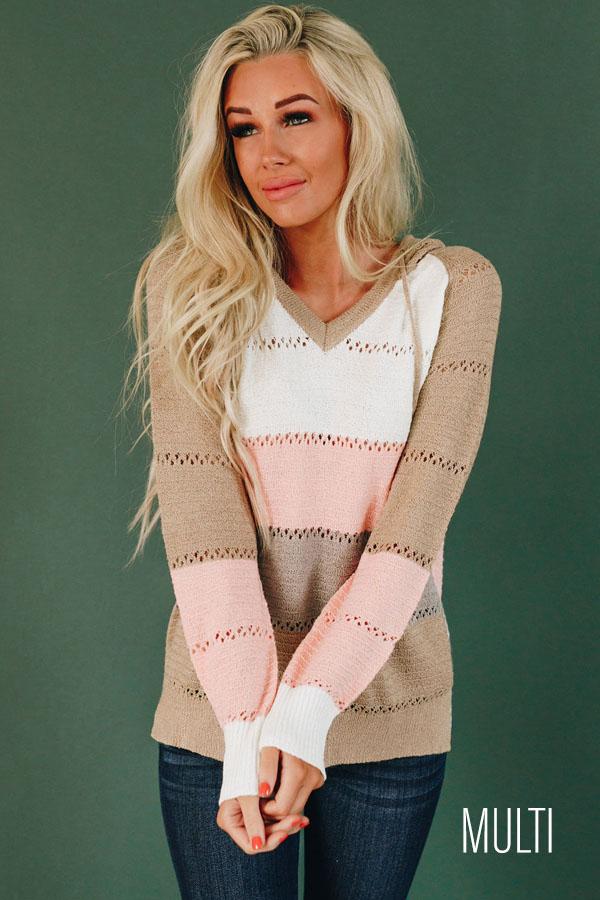 Beach Bonfire Knitted Hoodie