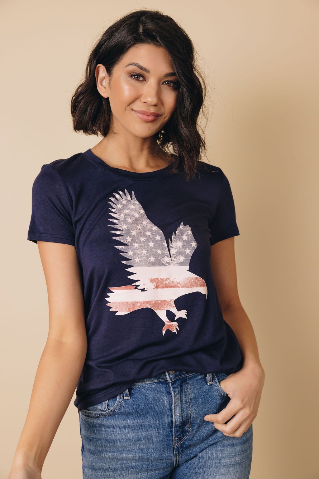 Betsy American Flag Eagle Tee