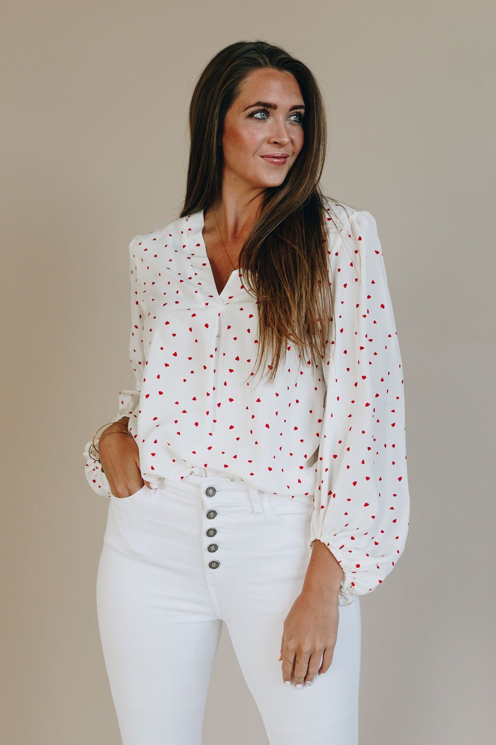 Love You Boo Balloon Sleeve Top