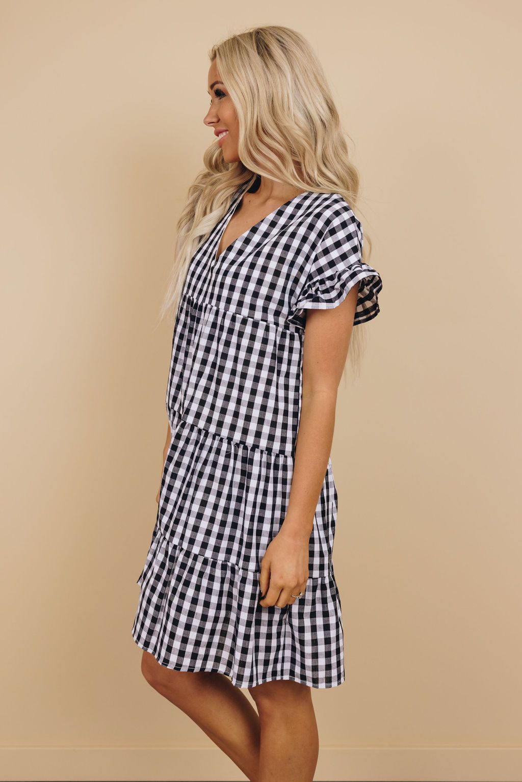 Acure Plaid Swing Dress