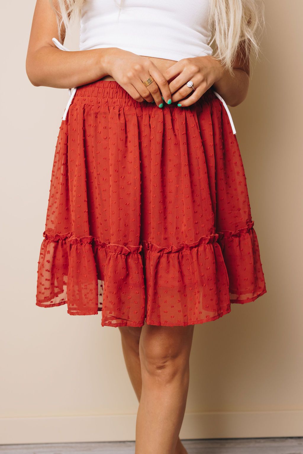 Alisha Chiffon Mini Skirt