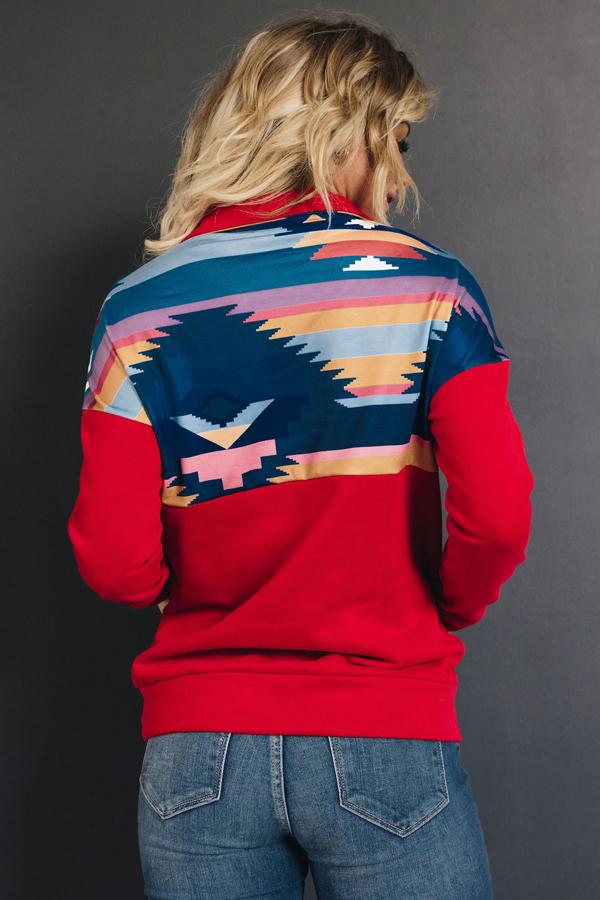 Shelby Tribal Print Sweatshirt