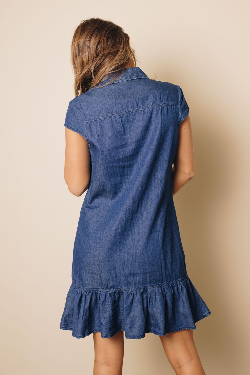 Illinois Denim Ruffle Dress