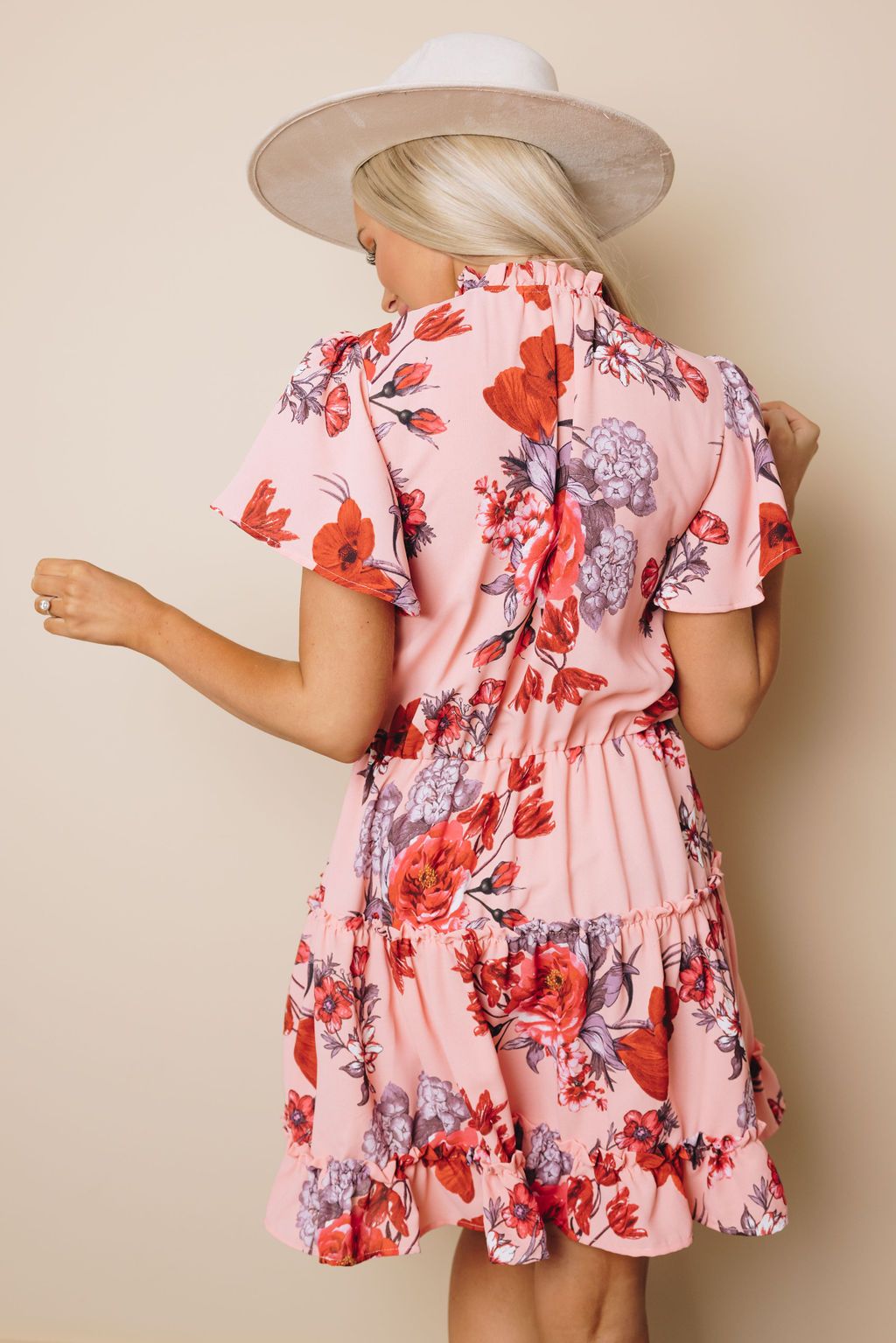 Nia Ruffled Tie Mini Dress