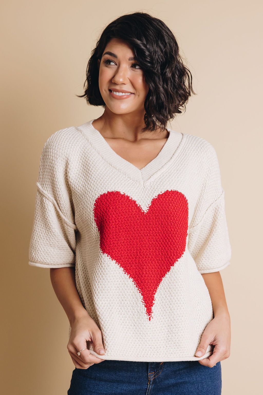 No Limits Heart Print Top
