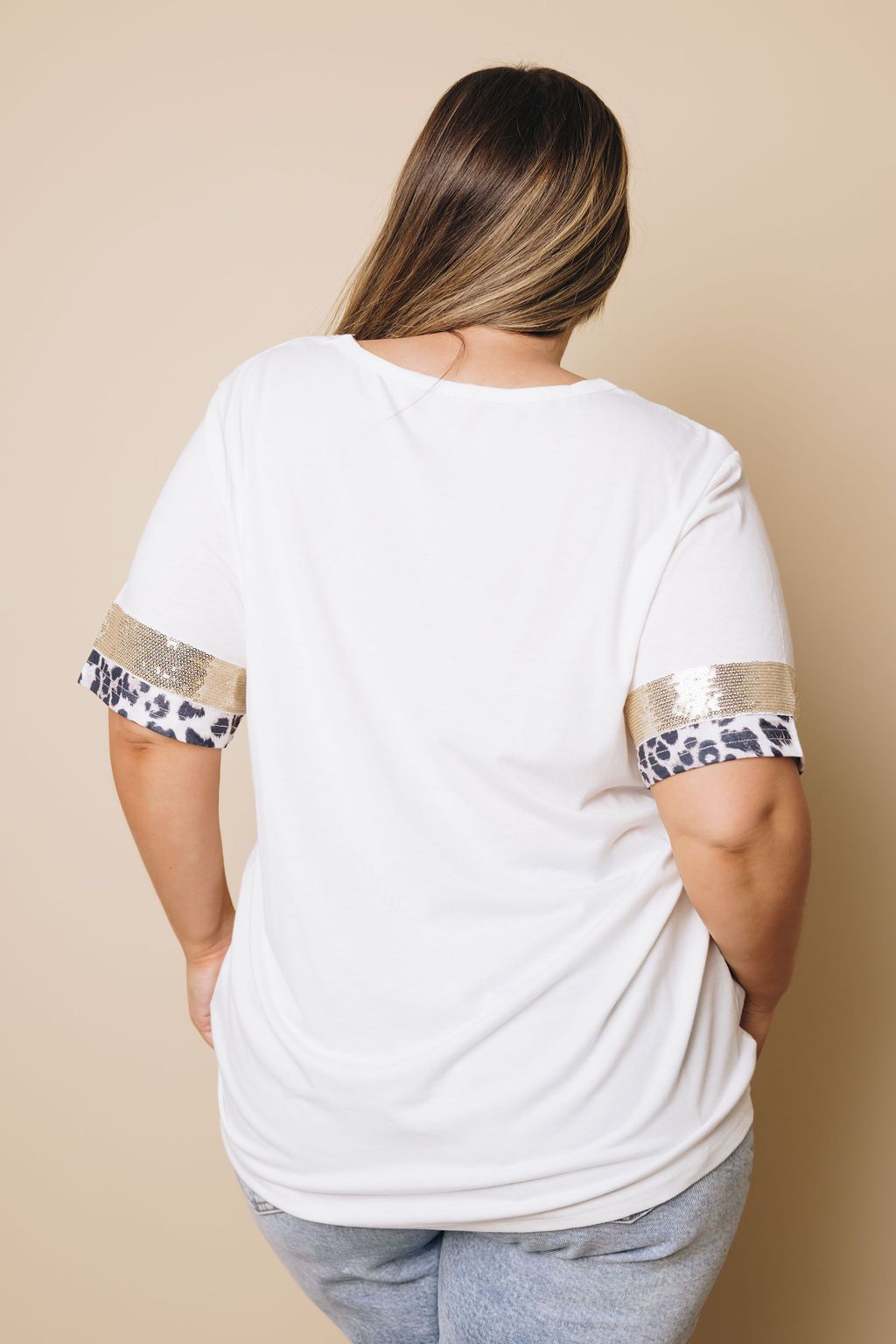 Plus Size - Alania Sequin Accent Tee