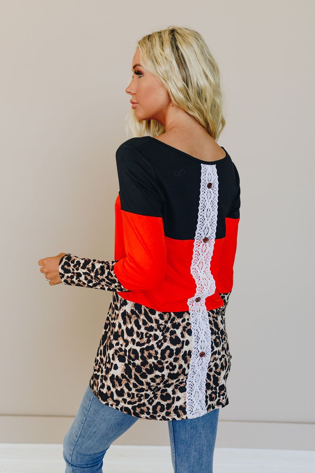 Happy Days Leopard Long Sleeve Top
