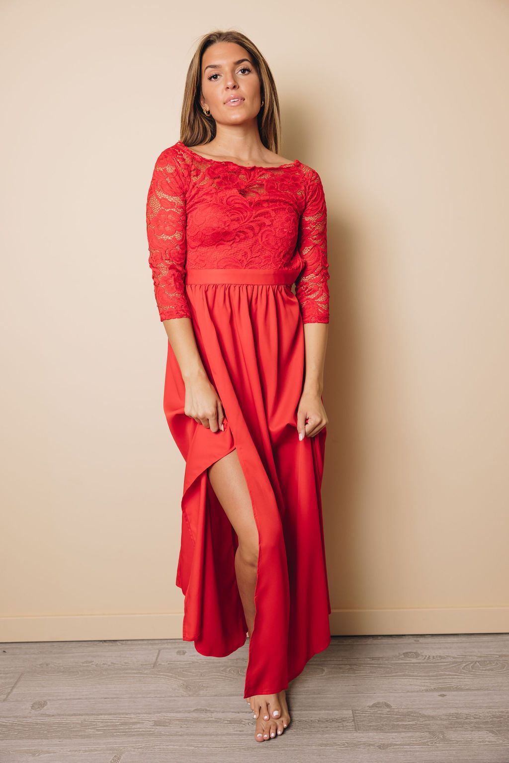 Della Off Shoulder Lace Dress