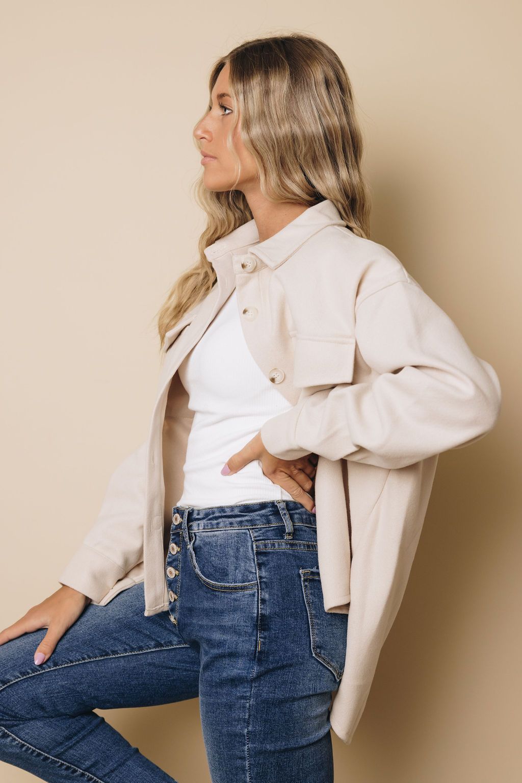 Cecile High Low Hem Coat