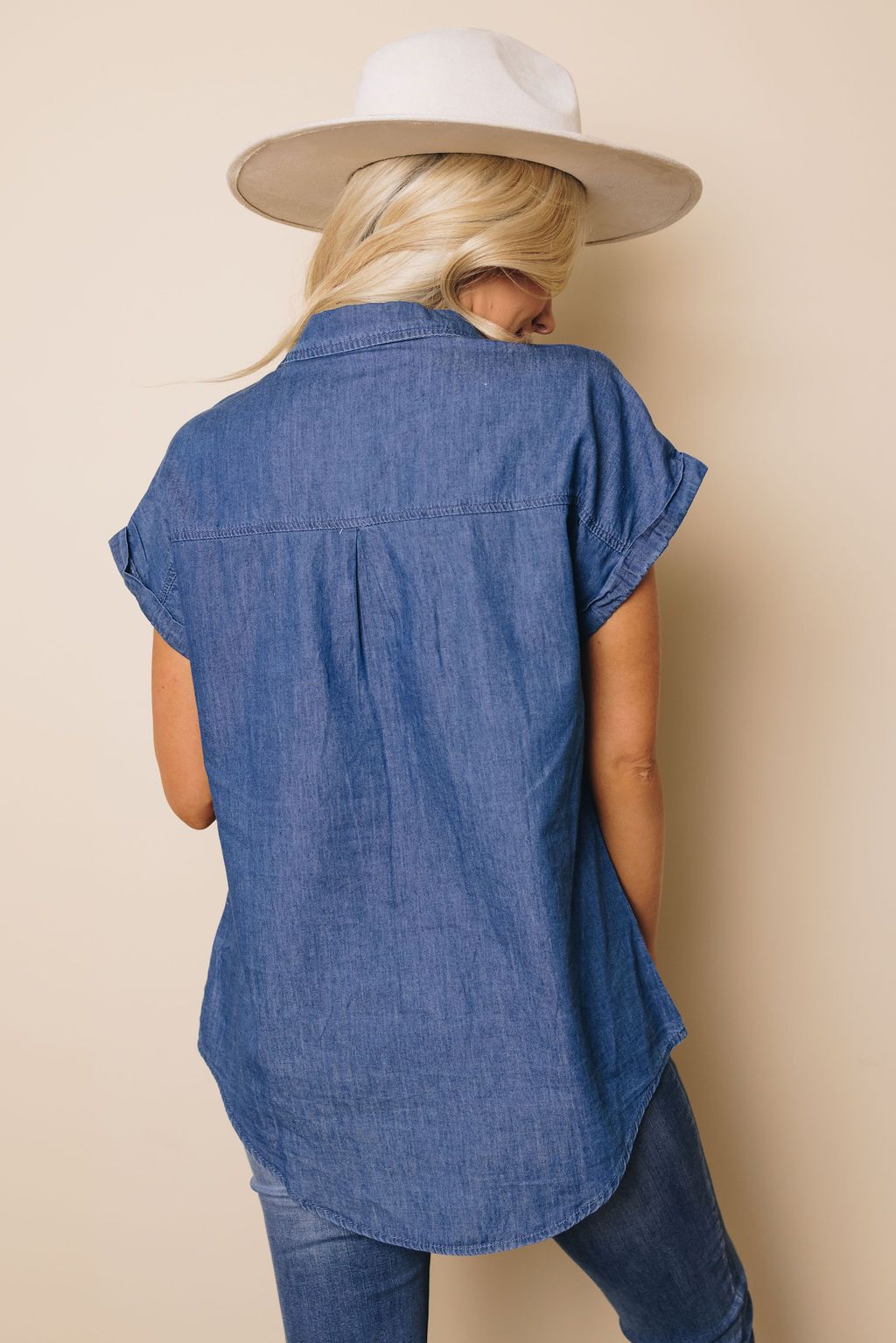 Rowena Buttoned Denim Shirt