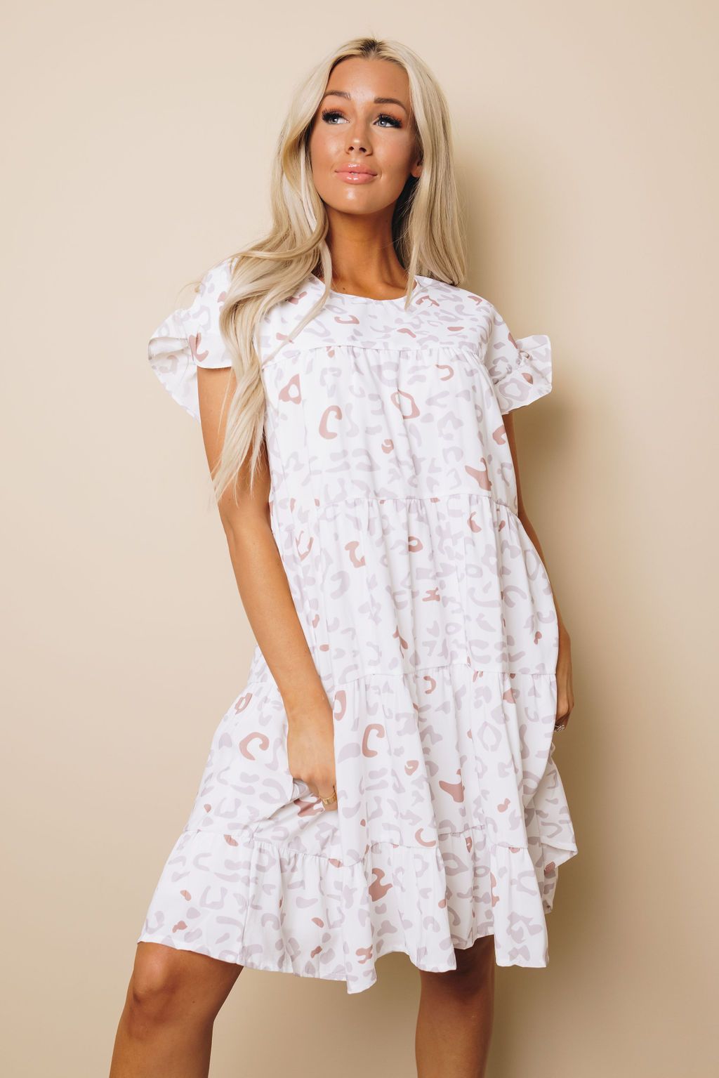 Zoe Leopard Ruffle Dress