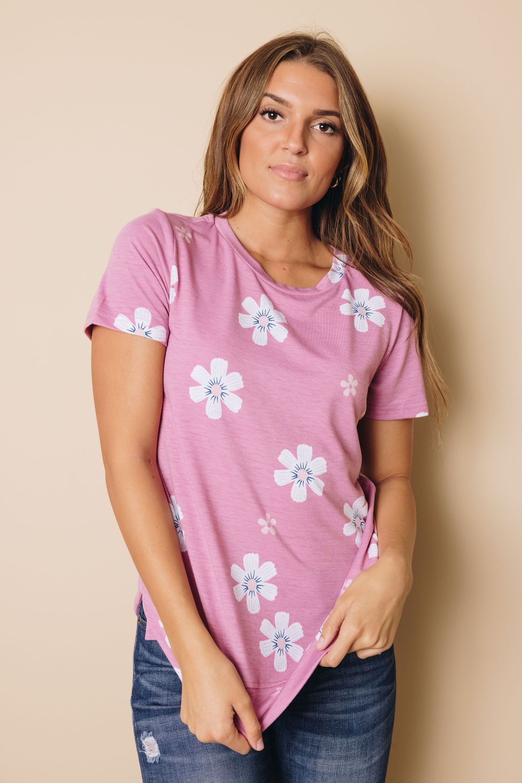 Aisha Short Sleeve Floral Tee