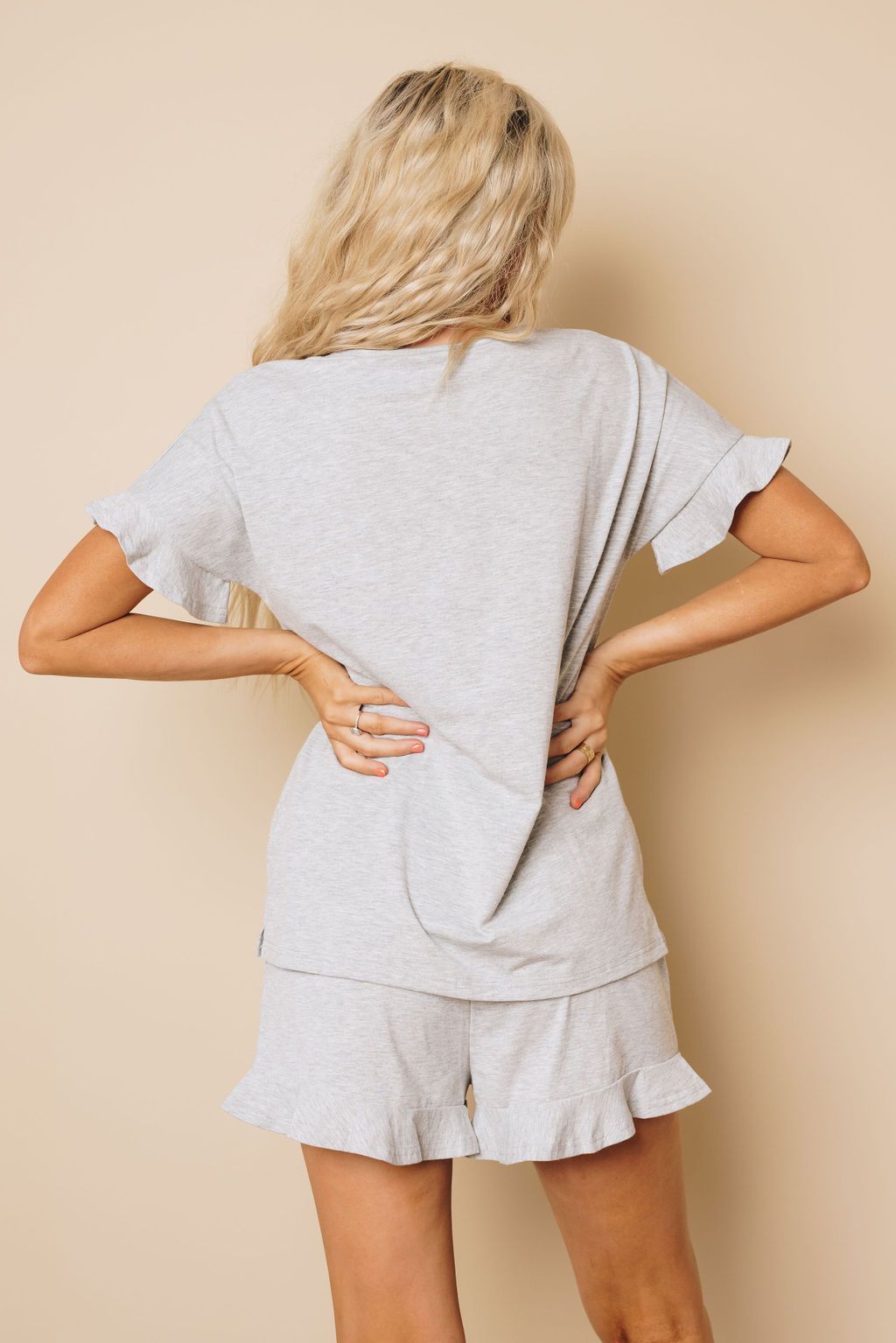 Call My Name Ruffle Trim Lounge Set