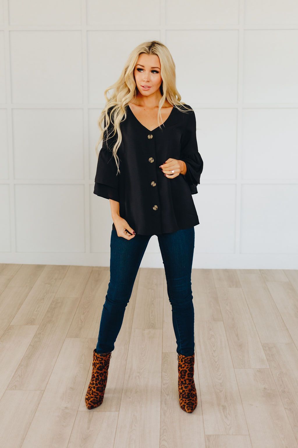 Carried Away Ruffle Detail Top