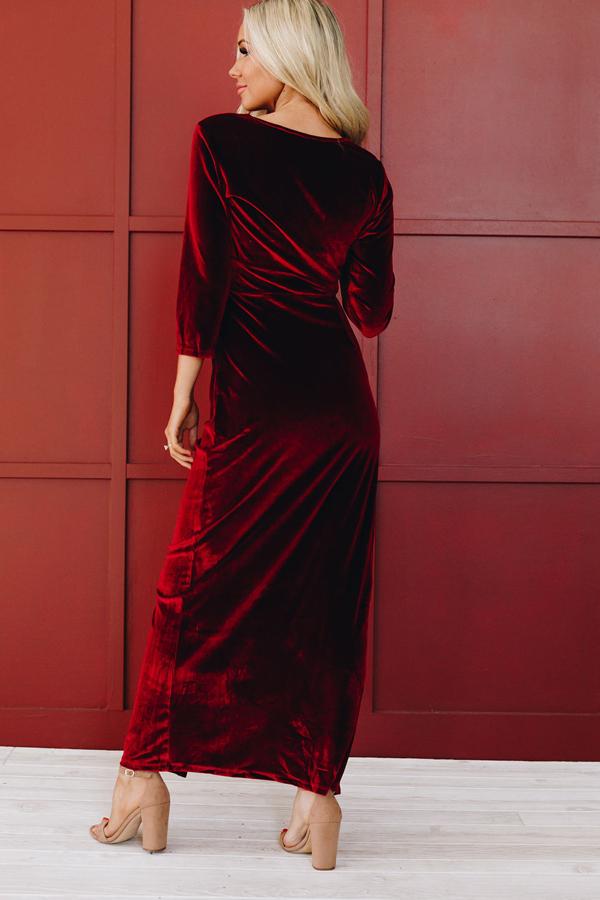 Christmas Kiss Velvet Dress