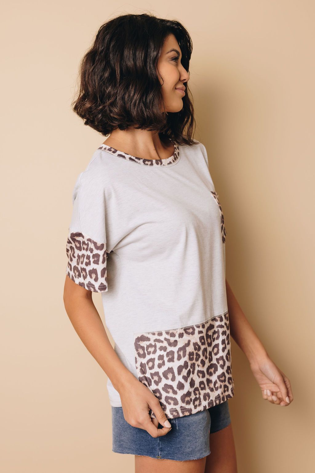 Sittin' Back Leopard Top