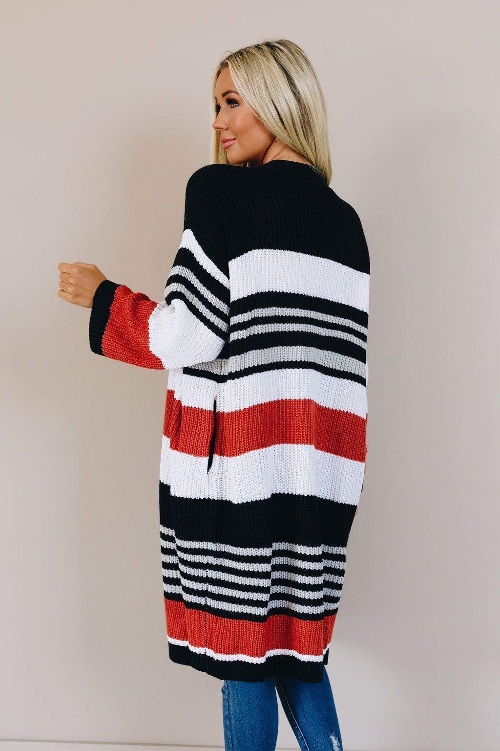 Georgetown Striped Pocket Cardigan