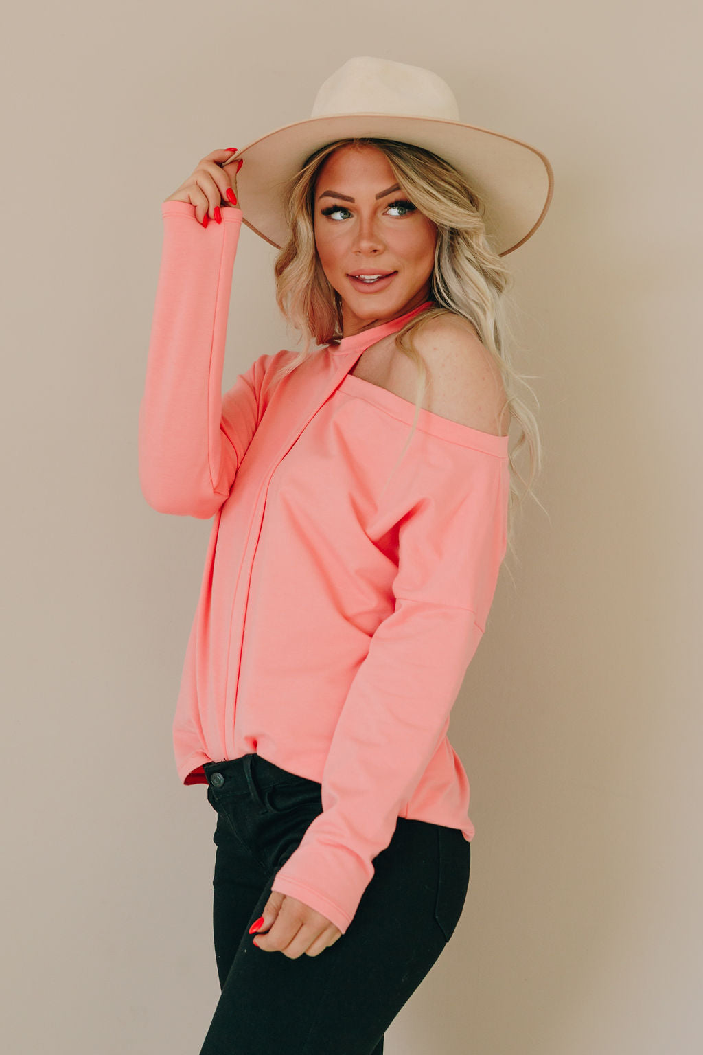 Back and Forth Open Shoulder Top