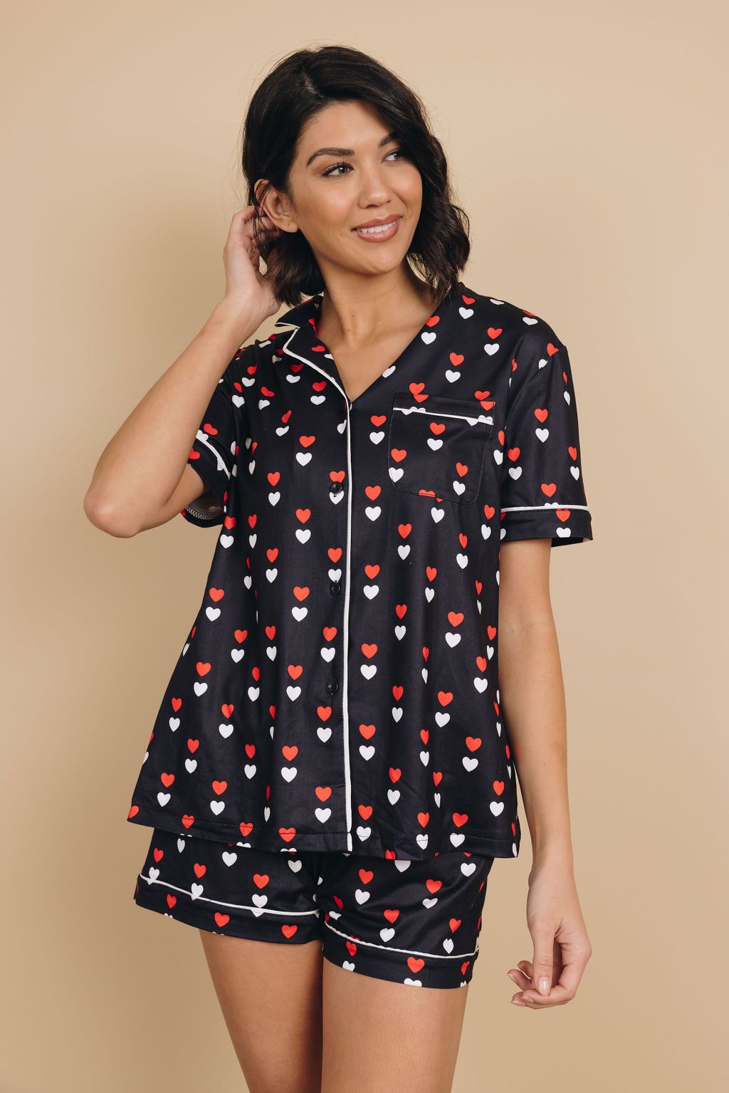 Iverson Printed Satin Pajama Set