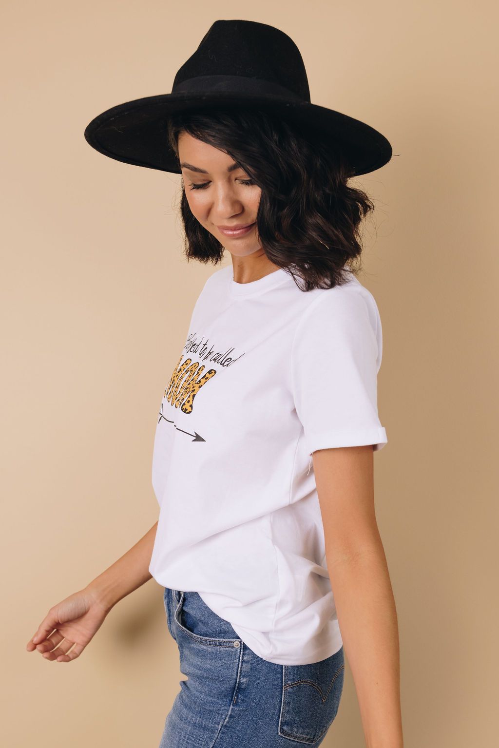 Leopard Printed Mom Tee
