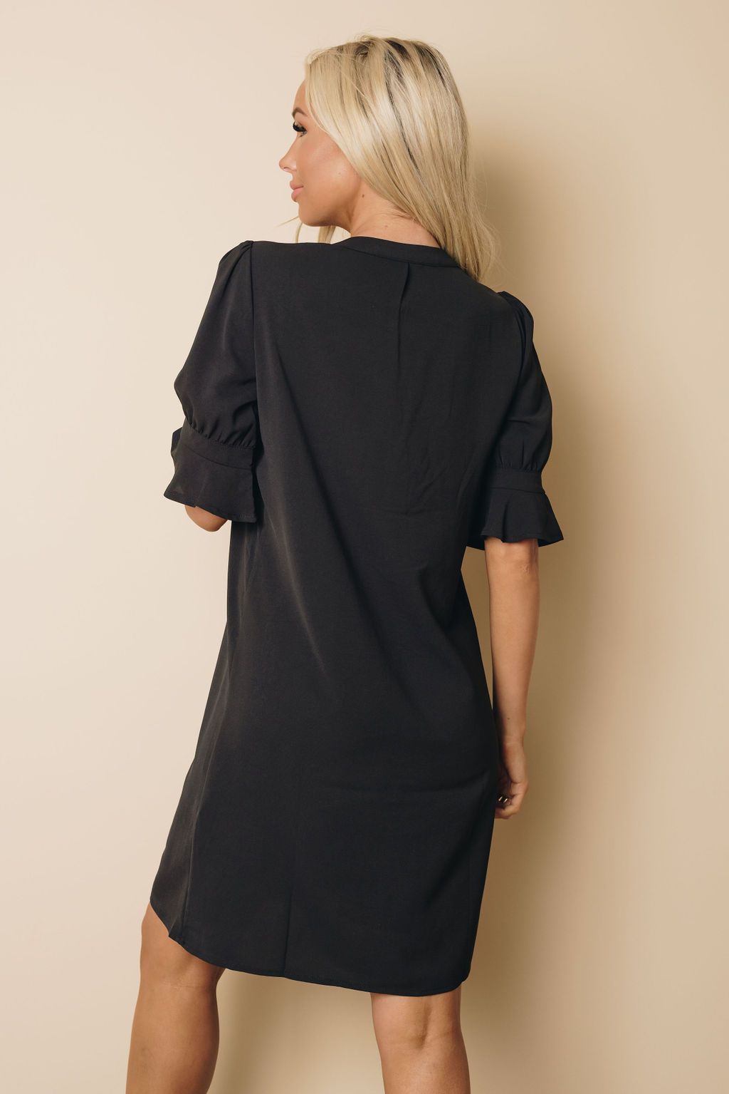 Lindy Ruffled Sleeve Dress