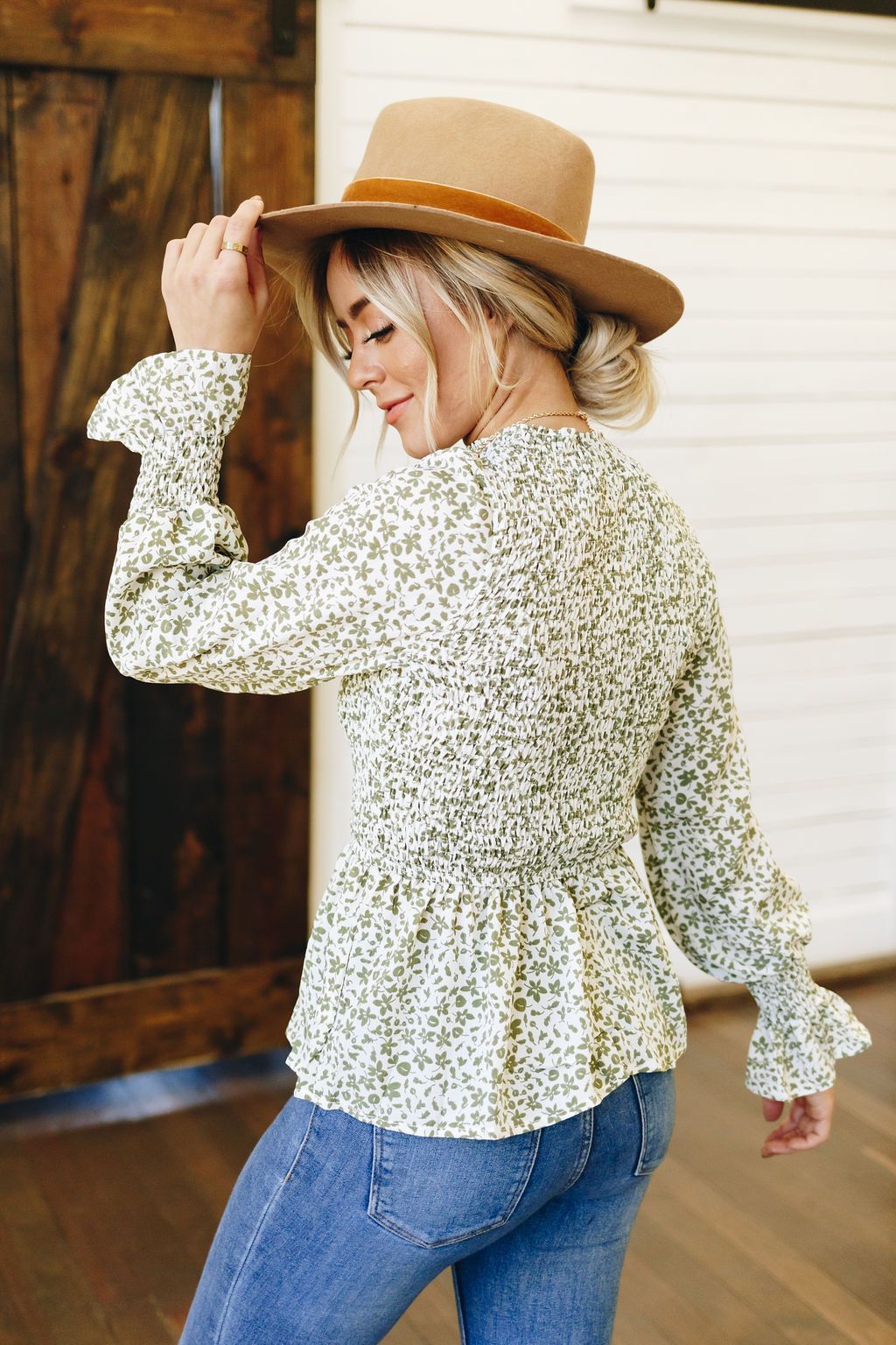 Come Into Bloom Peplum Top