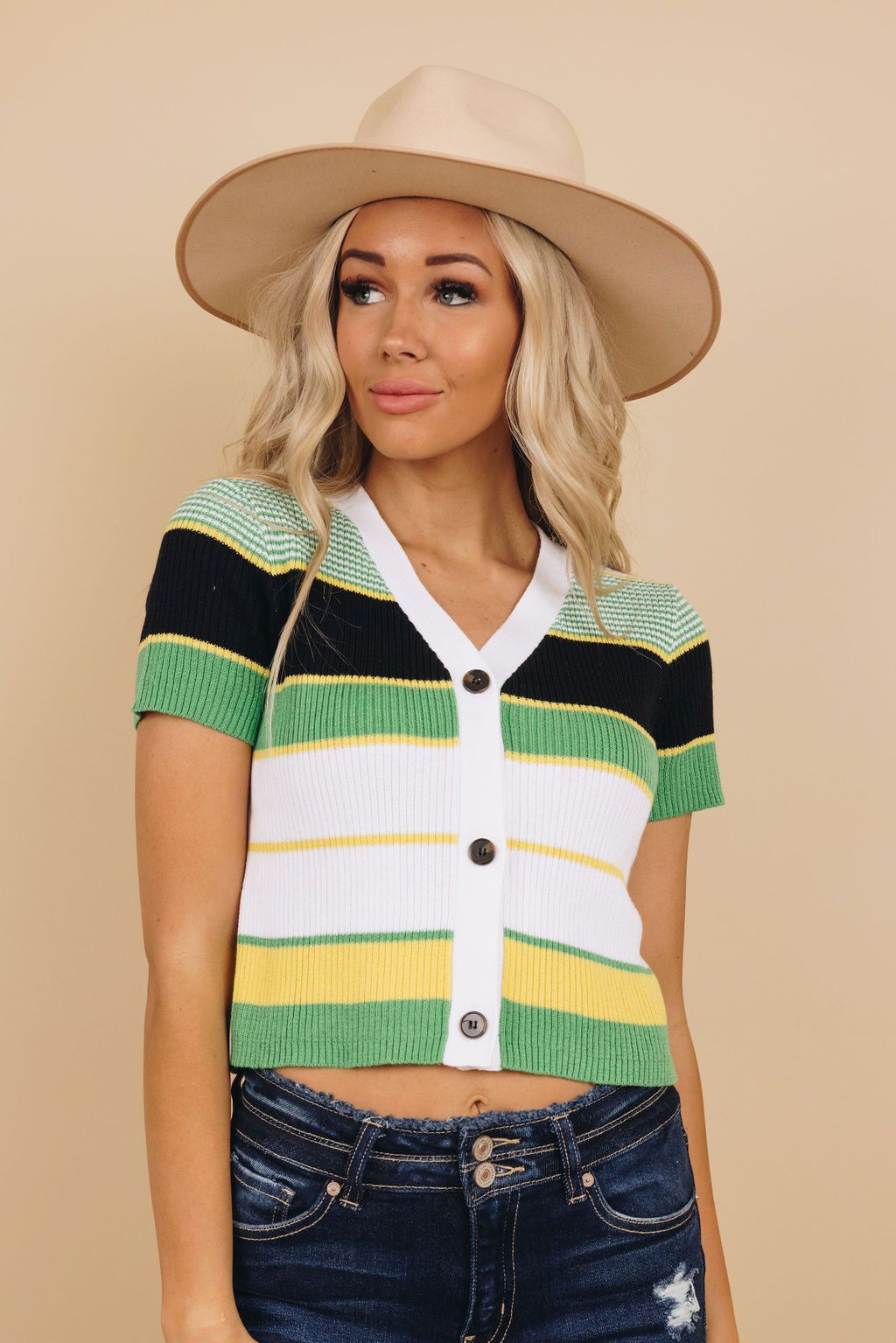 Naveah Colorblock Crop Top