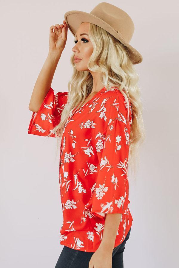 Hey Now, Floral Button Up Top