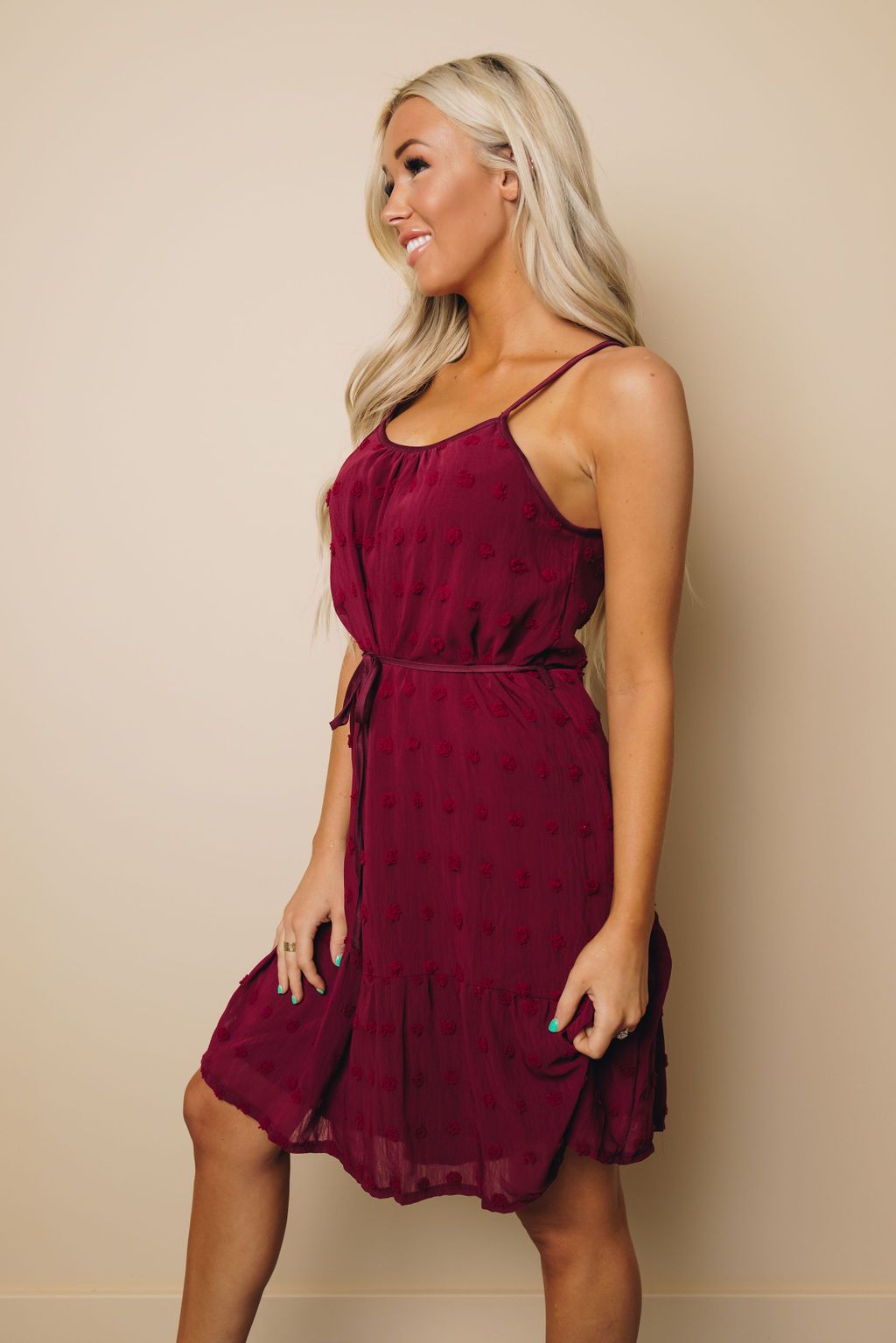 Donna Swiss Dot Tank Dress