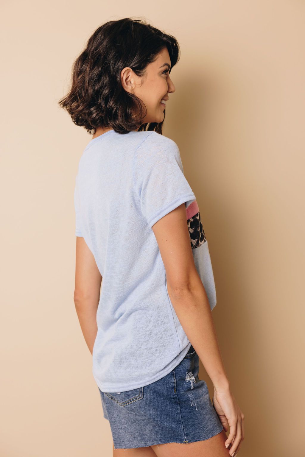 Gretchen Leopard Patchwork Tee