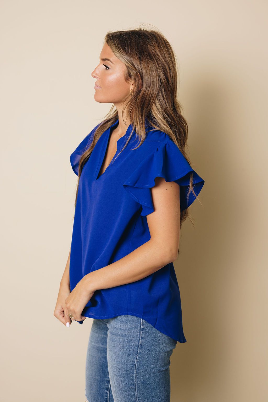 Danny Ruffled Sleeveless Top