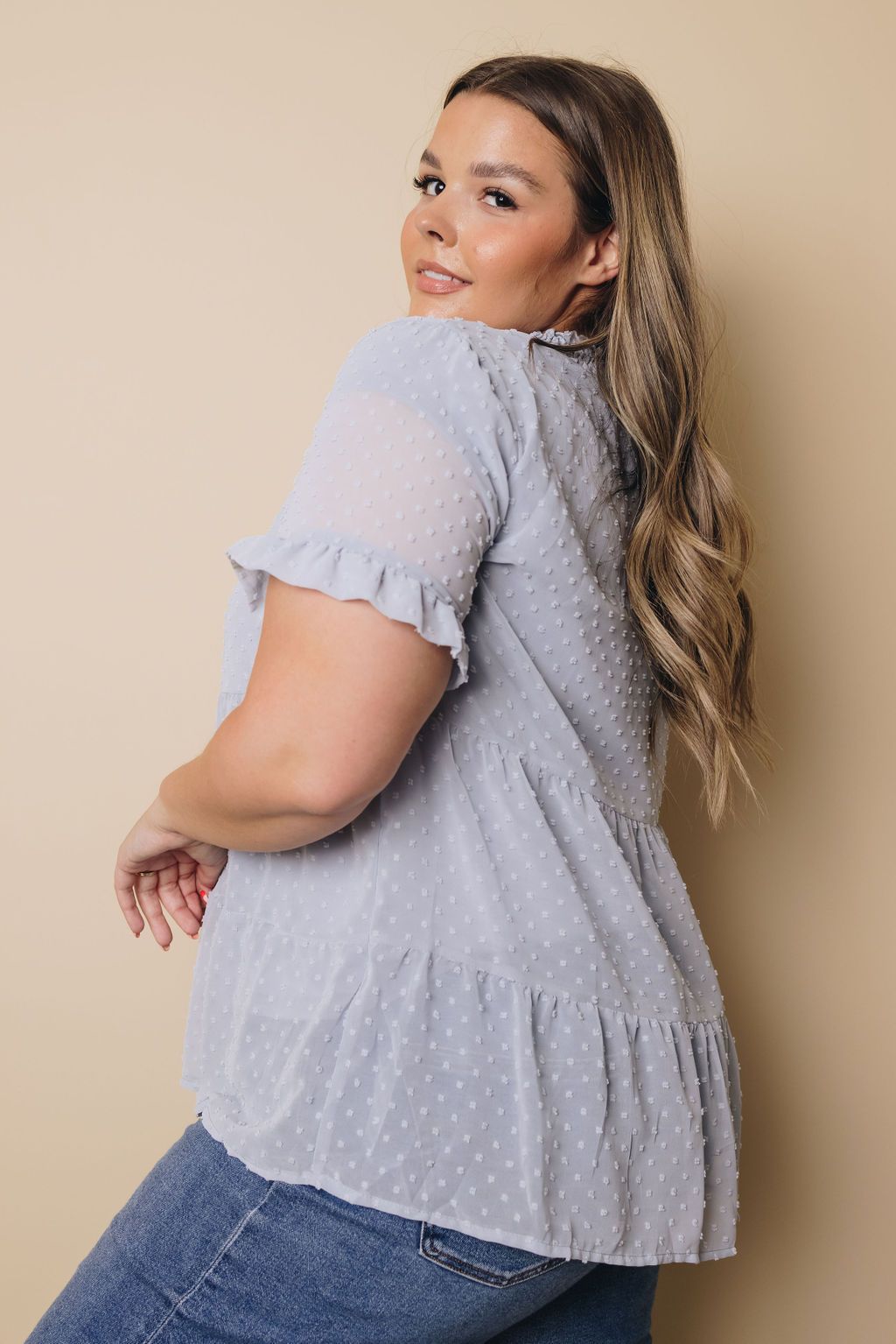 Plus Size - Howlett Swiss Dot Top