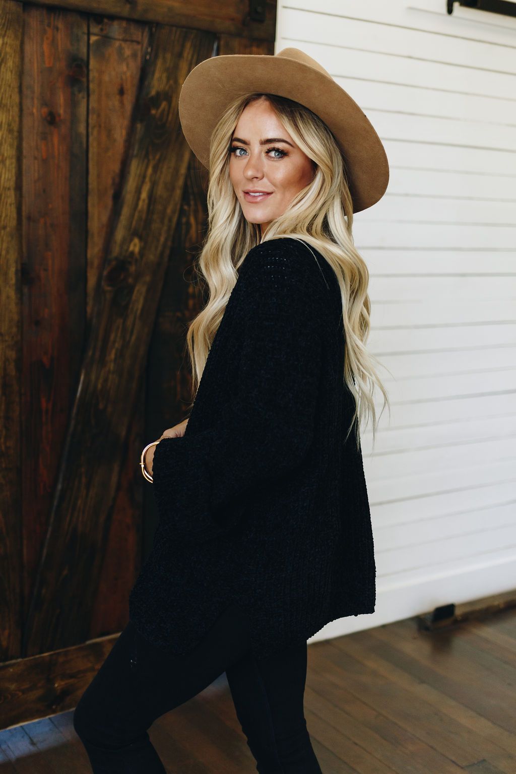 Happy Girl Chenille Pocket Cardigan