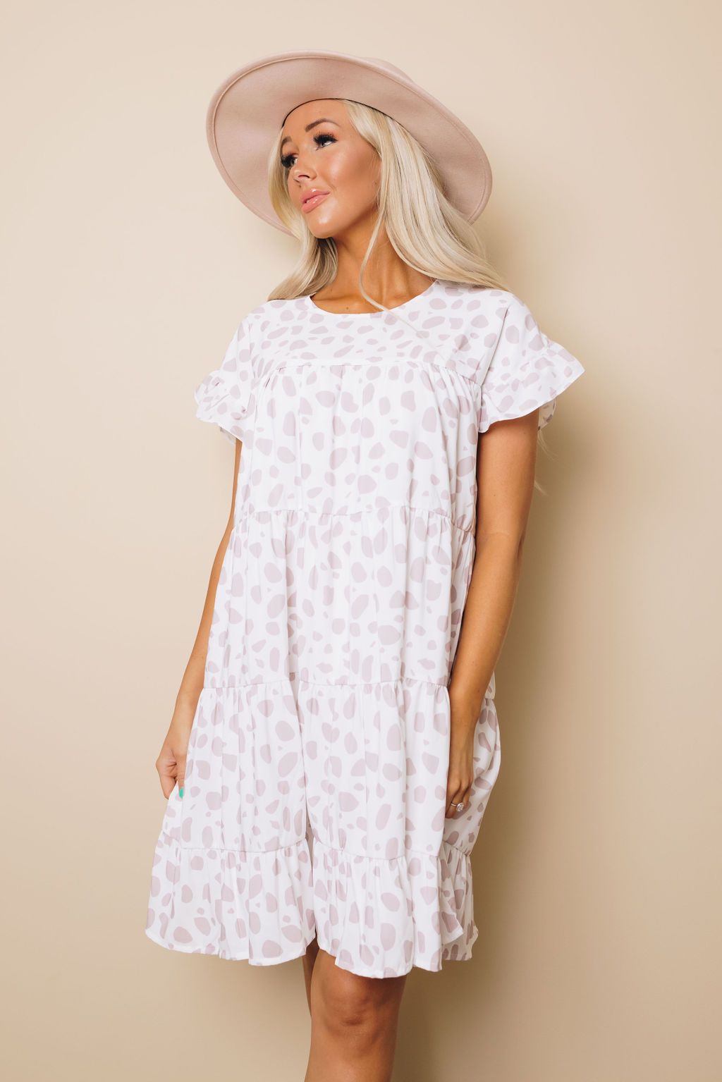 Zoe Leopard Ruffle Dress