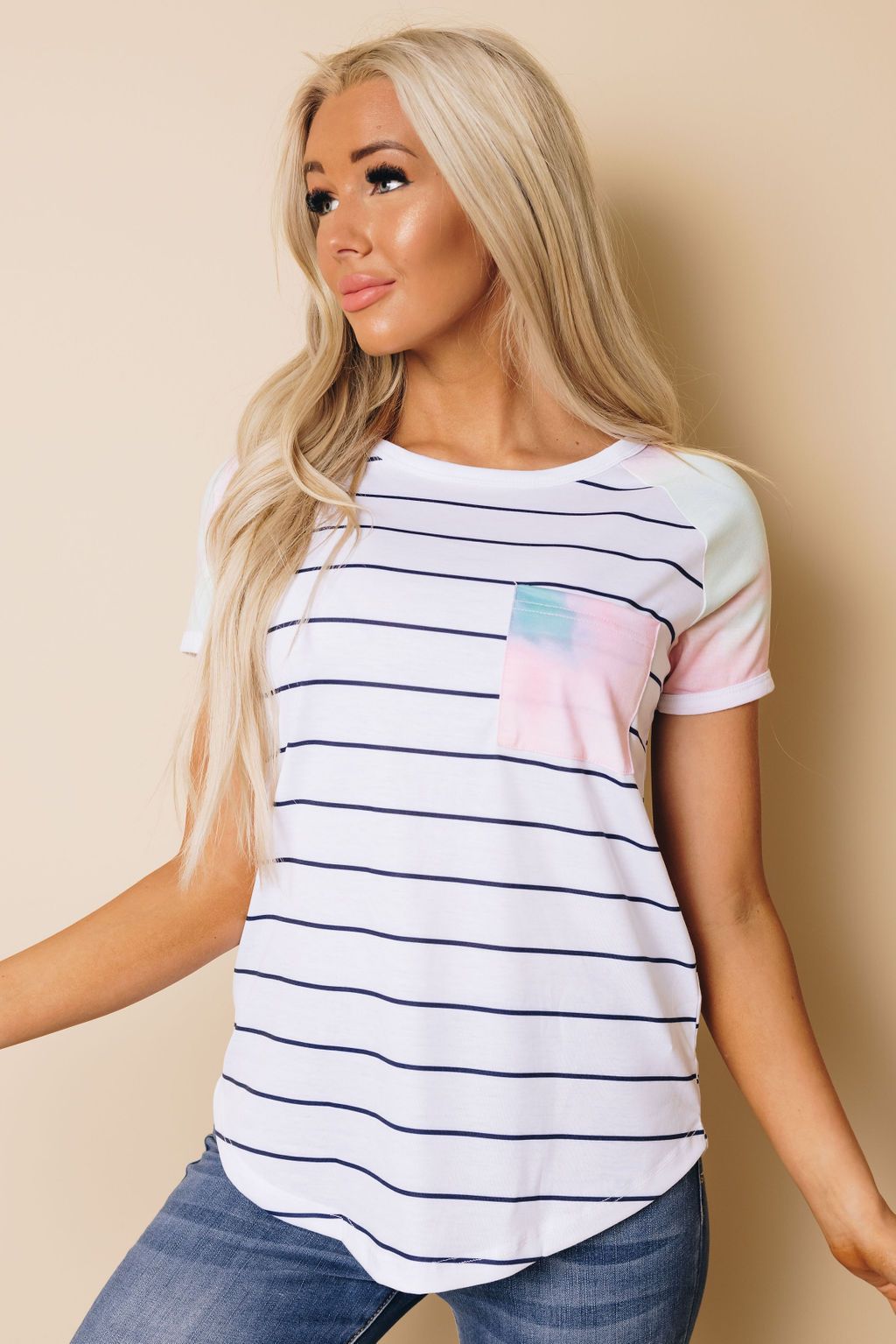 Opened Doors Striped/Camo Tee
