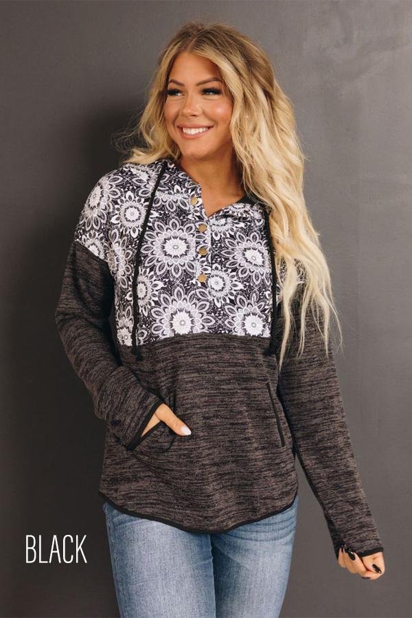 Tina Tribal Pocket Hoodie