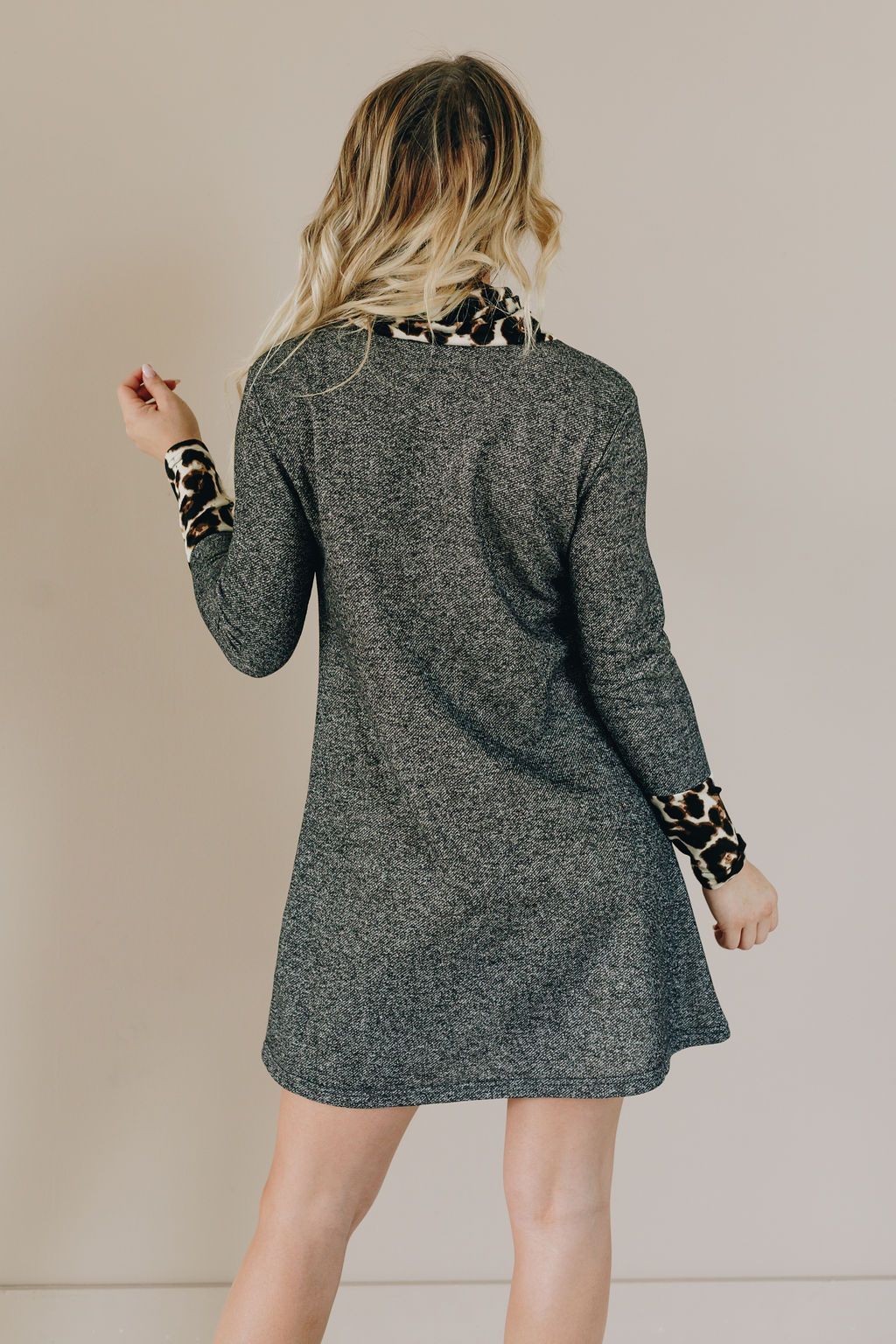 Get Loud Leopard Accent Midi Dress