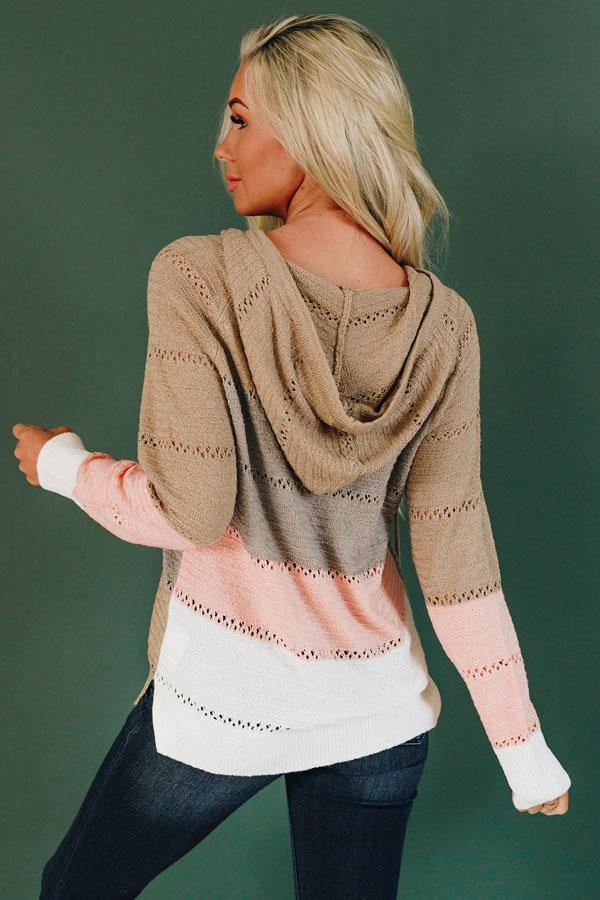 Beach Bonfire Knitted Hoodie